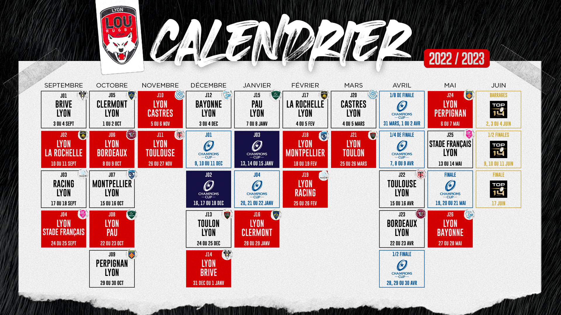 Calendrier Top 14 Rugby : où voir les matchs de rugby de la saison 2023 –  2024